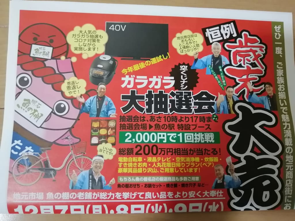 魚の棚商店街抽選会