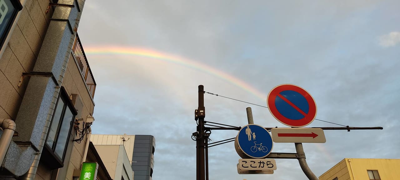 20210921明石駅の虹