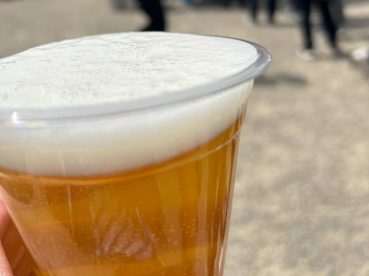 明石公園で飲むビール